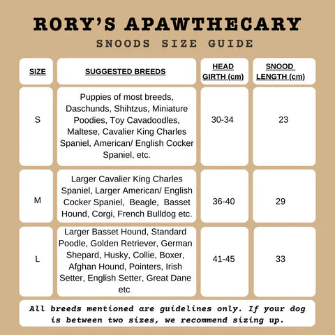 Rory's Apawthecary Dog Snoods