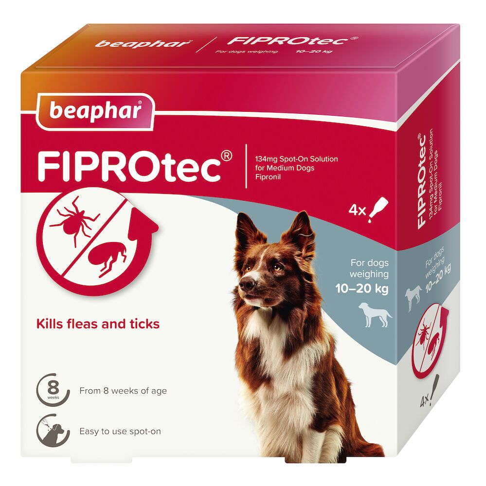 Beaphar Fiprotec for Medium Dogs (Flea & Tick Treatment)