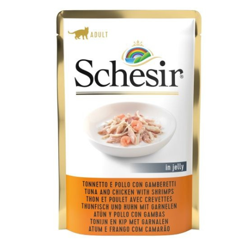 Schesir Tuna And Chicken Fillets With Shrimps in Jelly 85g