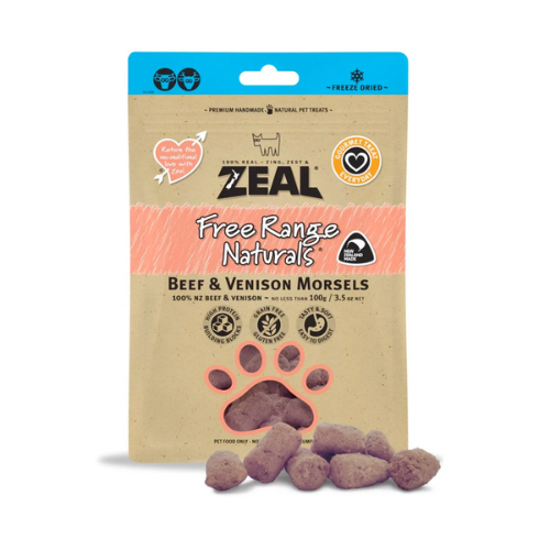 Zeal Free Range Naturals Beef & Venison Morsels for Dogs 100g