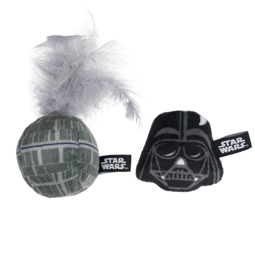 Disney Star Wars Cat Toy 2 Pieces Darth Vader & Death Star