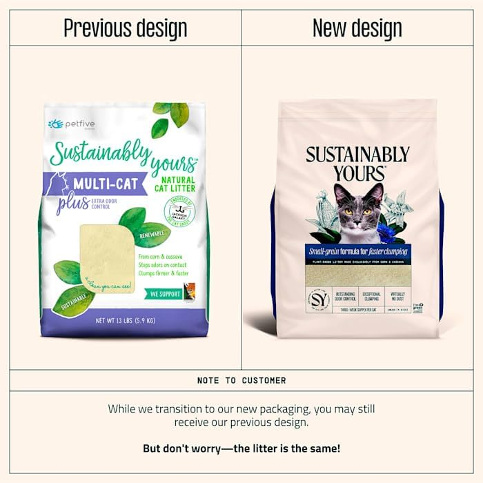 Sustainably Yours Natural Cat Litter Plus - 13lb /5.9 Kgs