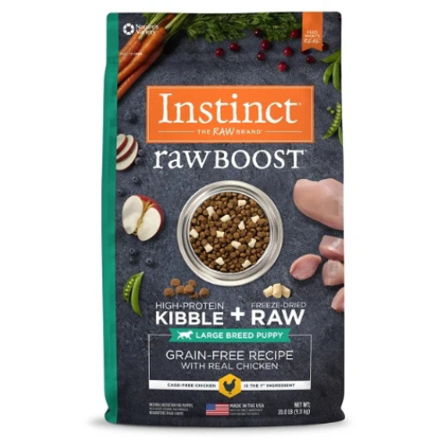 Instinct Raw Boost Kibble Chicken Puppy Large Breed Freeze-Dried & Dry Dog Food  9kg - 20lbs