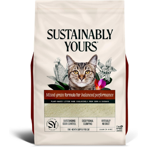 Sustainably Yours Natural Cat Litter - 13lb /5.9 Kgs