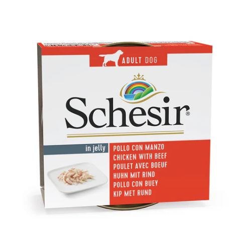 Schesir Chicken With Beef in Jelly for Dogs 150g