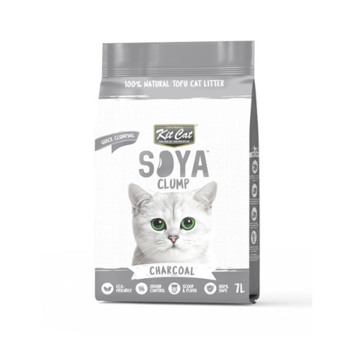 Kit Cat Soya Clump Soybean Litter – Charcoal 7L