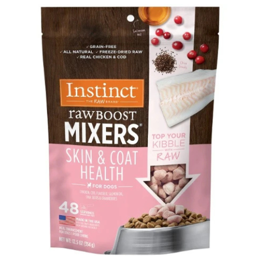 Instinct Raw Boost Mixers Skin & Coat Health Freeze Dried Dog Food Topper