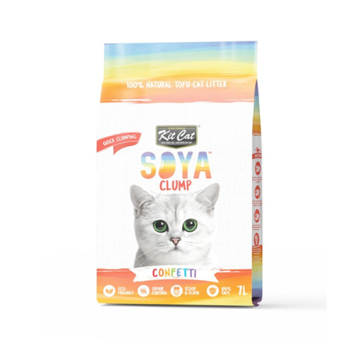 Kit Cat Soya Clump Soybean Litter – Confetti 7L