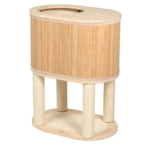 Ebi Tori Bamboo Cat Tree 59cm x 39cm x 76cm