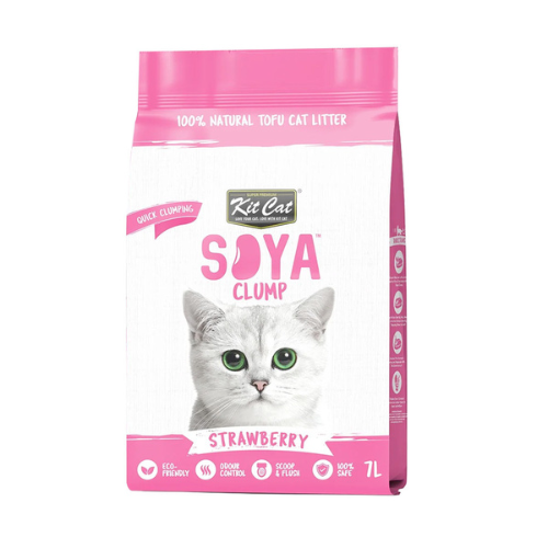 Kit Cat Soya Clump Soybean Litter – Strawberry 7L