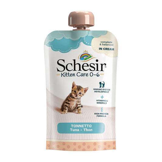 Schesir Kitten Pouch Cream 0-6 Tuna Wet Food 150g