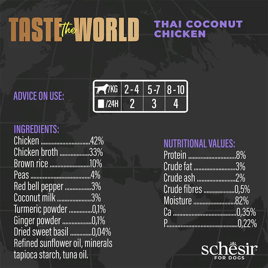 Schesir Taste The World Chicken Thai Coconut in Broth 150 g