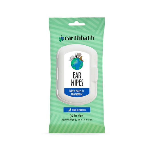 earthbath® Ear Wipes with Witch Hazel for Dogs  25 pcs