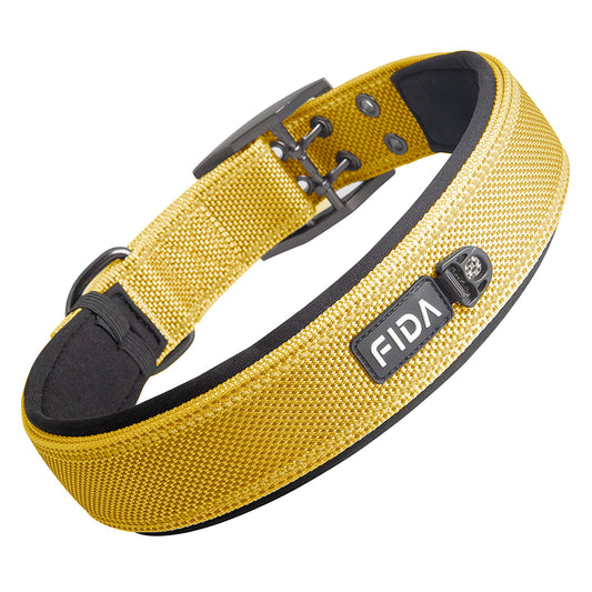 Fida Heavy Duty Dog Collar – Yellow