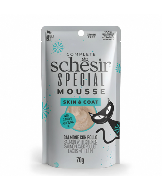 Schesir Special Mousse (Skin & Coat) For Cat - Salmon With Chicken 70g