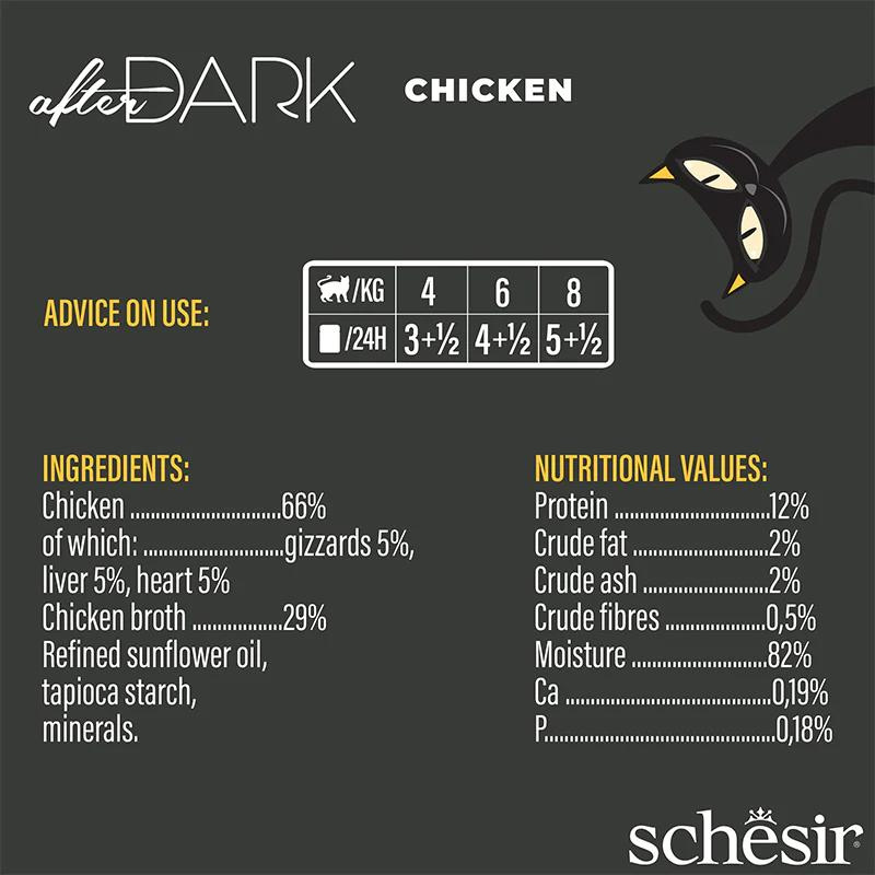 Schesir After Dark Wholefood In Broth For Cat - Chicken 80g