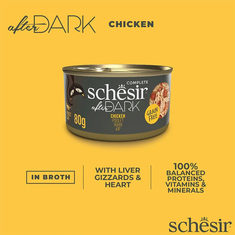 Schesir After Dark Wholefood In Broth For Cat - Chicken 80g