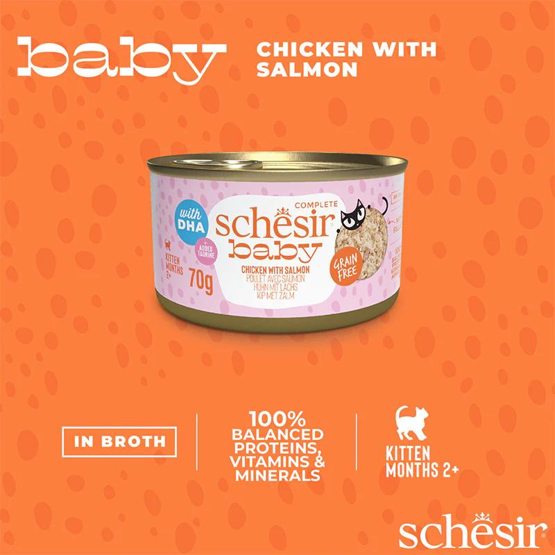 Schesir Baby Kitten Wholefood - Chicken With Salmon 70g