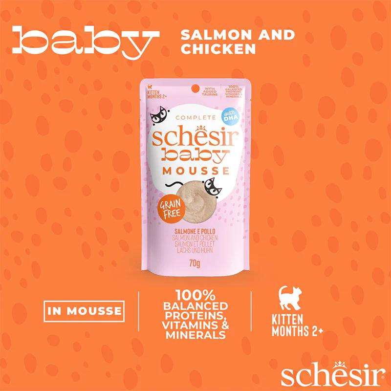 Schesir Baby Mousse Kitten - Salmon And Chicken 70g