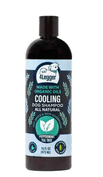 4Legger Cooling Organic Peppermint Tea Tree Oil Dog Shampoo