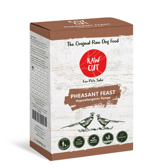 Raw Cut Pheasant Feast Raw Food for Dogs  10 x 100g
