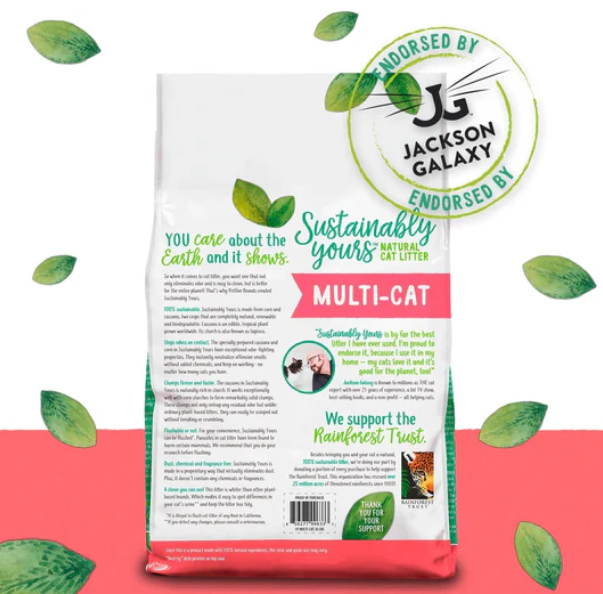 Sustainably Yours Natural Cat Litter - 13lb /5.9 Kgs