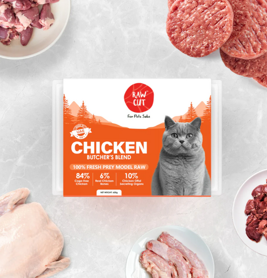 Raw Cut Chicken Prey Model Raw Food for Cats