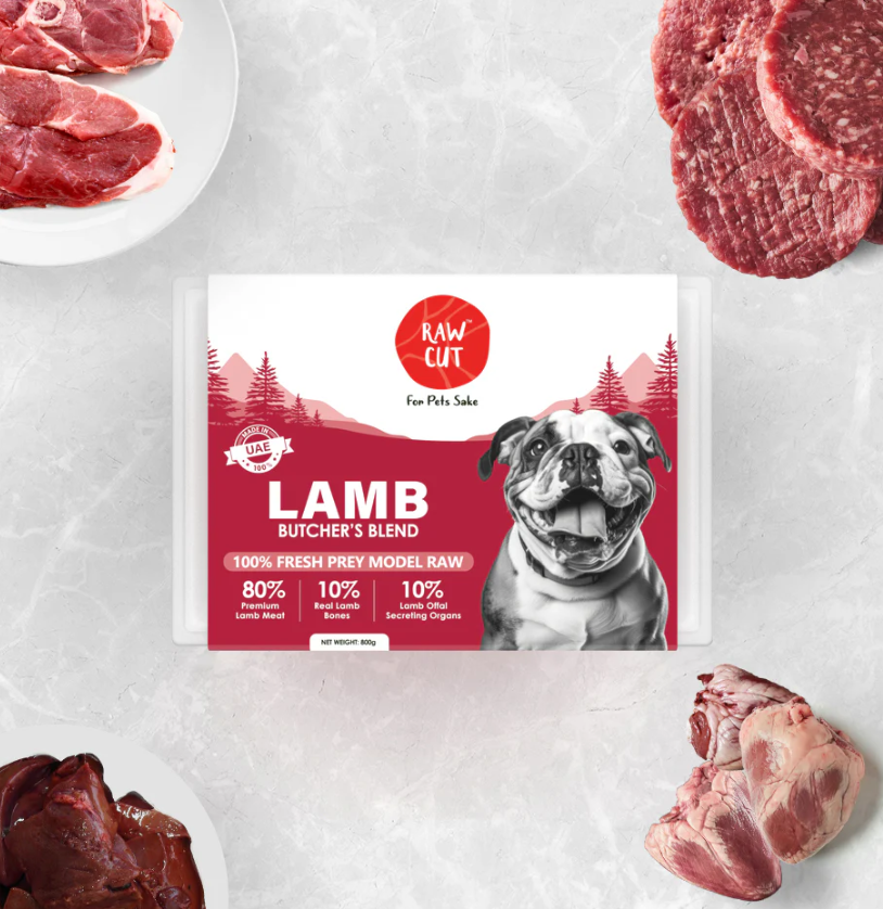 Raw Cut  Lamb Prey Model Raw Food for Dogs  800 g