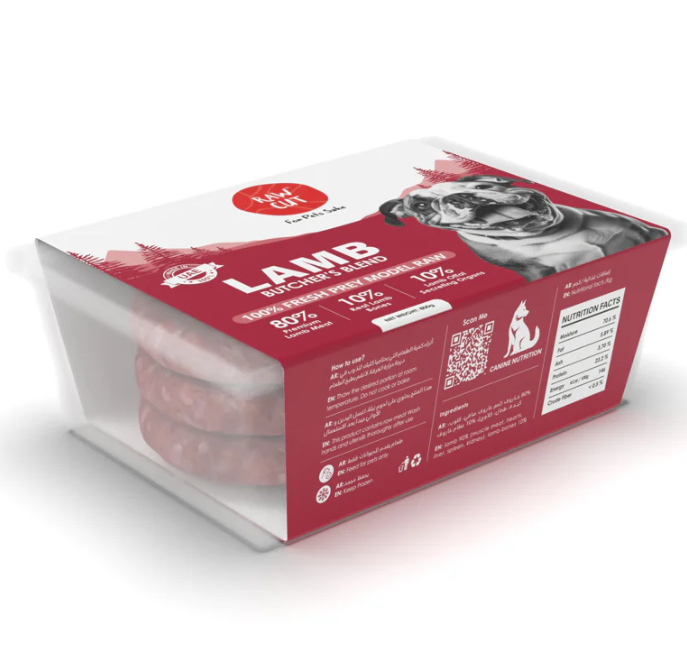 Raw Cut  Lamb Prey Model Raw Food for Dogs  800 g