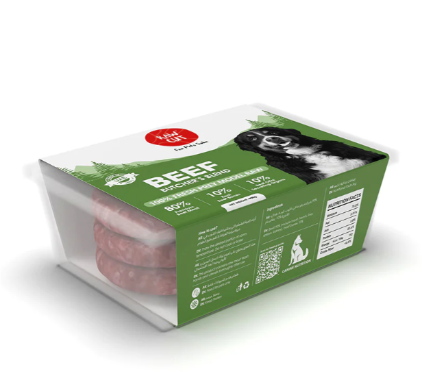 Raw Cut  Beef Prey Model Raw Food for Dogs 800 g