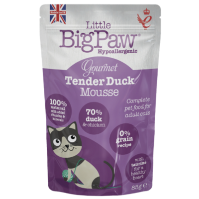 Little BigPaw Gourmet Tender Duck Mousse Wet Cat Food 85g