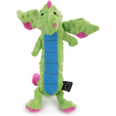 GoDog Dragons Plush Squeaker Dog Toy Skinny