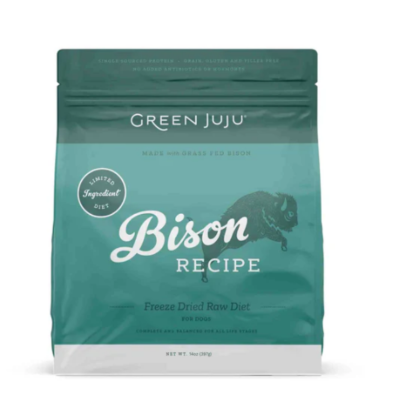 Green Juju Bison Recipe Freeze-Dried Raw Food for Dogs - 14 oz
