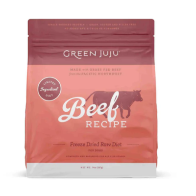 Green Juju Beef Recipe Freeze-Dried Raw Food for Dogs - 14 oz