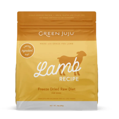 Green Juju Lamb Recipe Freeze-Dried Raw Food for Dogs - 14 oz