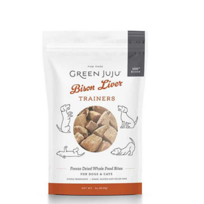 Green Juju Bison Liver Trainers Whole Food Bites  -  3 oz