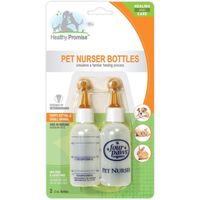 Four Paws Pet Nurser Kit, Two 2 oz. bottles