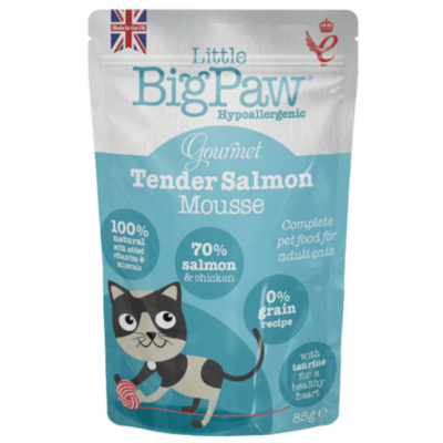 Little BigPaw Gourmet Tender Salmon Mousse Wet Cat Food 85g