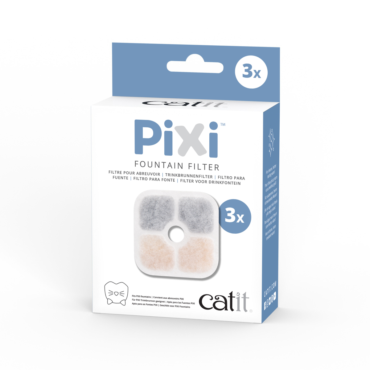 Catit PIXI Fountain Filter Cartridge, 3pk