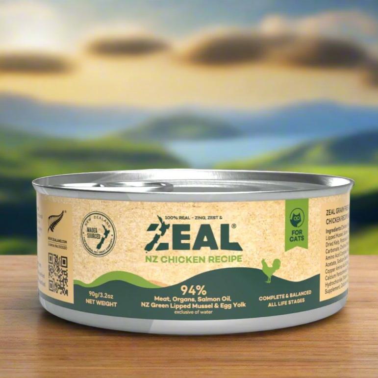 Zeal Grain Free Canned Cat Food 90g – (Chicken Recipe)