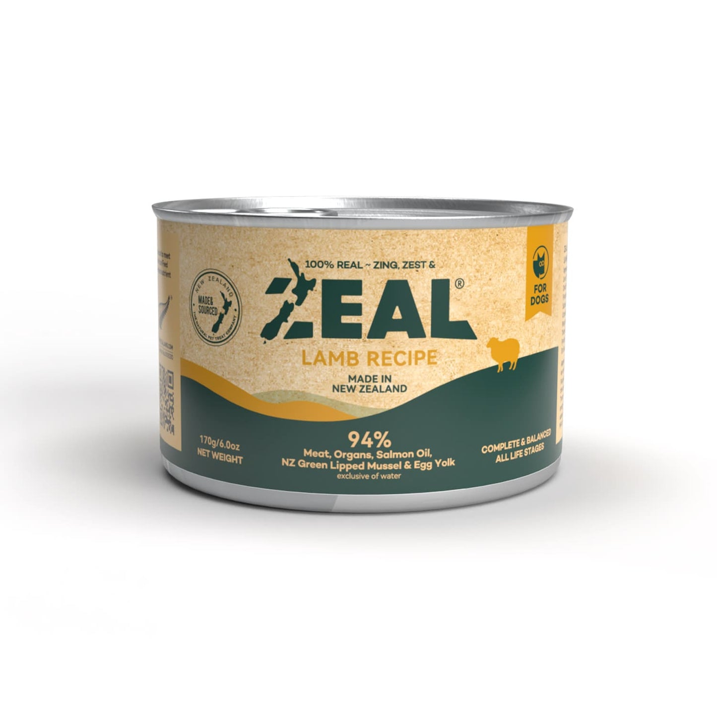 Zeal Grain Free Canned Dog Food – (Lamb Recipe)