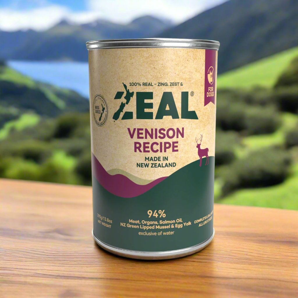 Zeal Grain Free Canned Dog Food – (Venison Recipe)