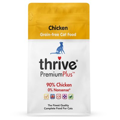 Thrive Chicken Dry Food 90% Chicken 0 % Nonsense only 12% Carbohydrates