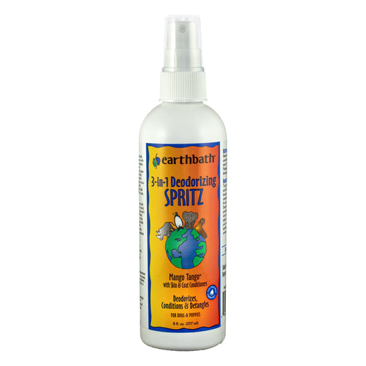 earthbath® 3-IN-1 Deodorizing Spritz, Mango Tango® with Skin & Coat Conditioners   237ml  (8oz)