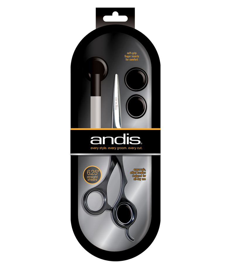 Andis 6.25" Straight Professional Grooming Shear for Cats - Right Handed