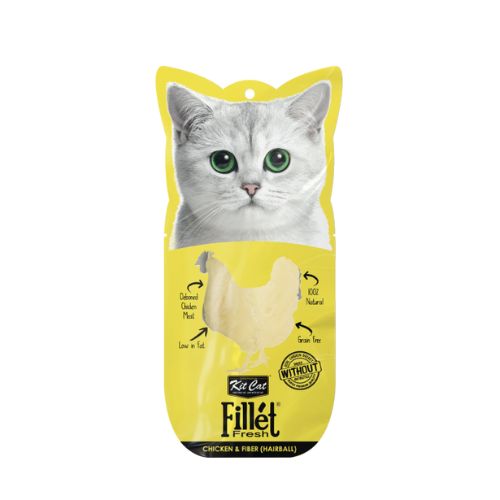 Kit Cat Fillet Fresh Chicken And Fiber (Hairball) Treats 30g