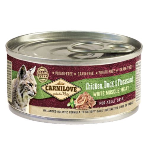Carnilove Chicken, Duck & Pheasant for Adult Cats Wet Food 100g can