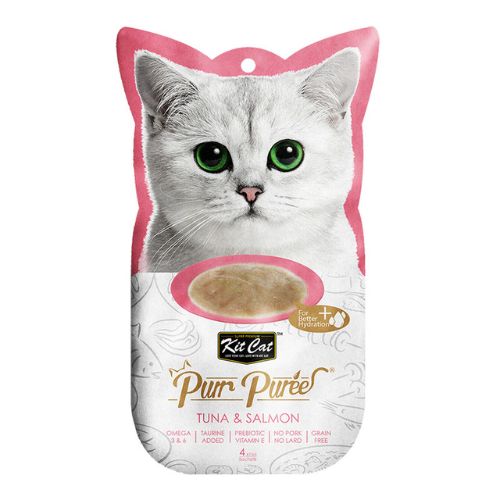 Kit Cat Purr Puree Tuna & Salmon Treats 15g x 4 sachets