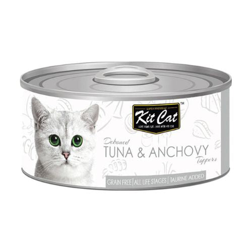 Kit Cat Deboned Tuna & Anchovy Toppers Wet Food 80g can