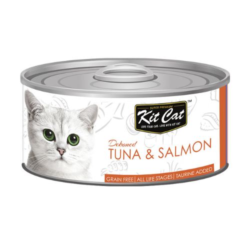 Kit Cat Deboned Tuna & Salmon Wet Food 80g can